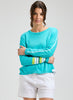 Zaket & Plover - Roll Trim Sweater - Aqua