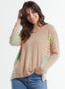 Zaket & Plover Zaket & Plover - Side Stripe Sweater - Crema available at The Good Life Boutique