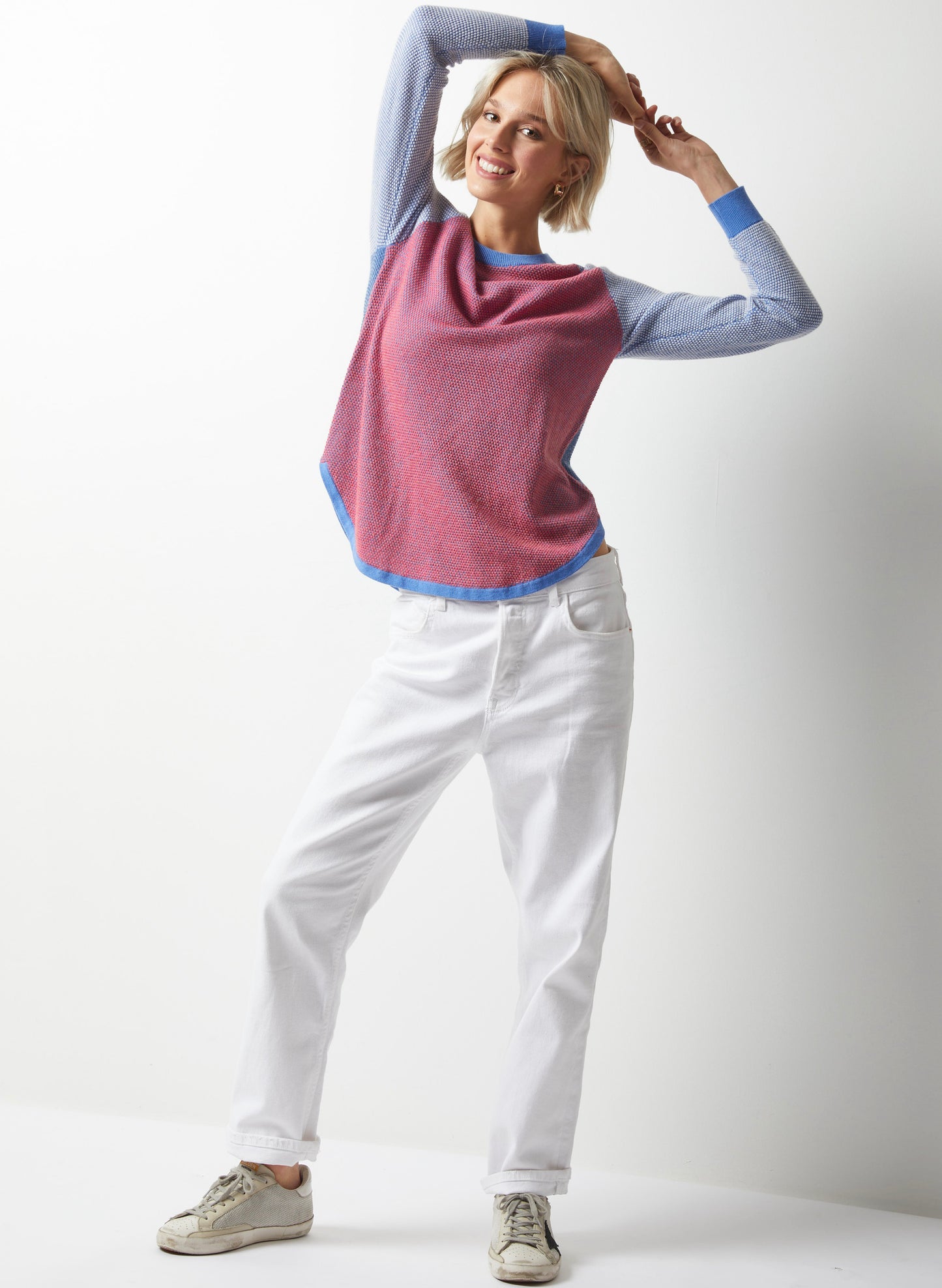 Zaket & Plover Zaket & Plover - Sporty Chic Sweater - Chambray available at The Good Life Boutique