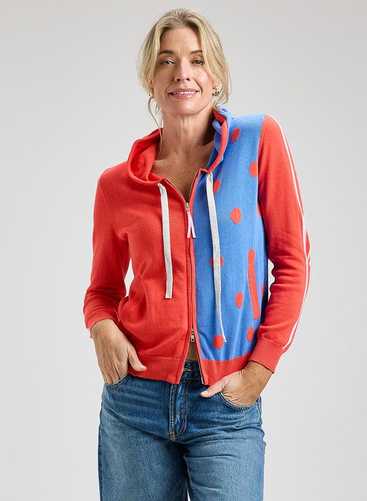 Zaket & Plover - Spot Hoodie - Raspberry