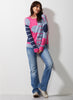 Zaket & Plover Zaket & Plover - Spot On Stripes Sweater - Pink available at The Good Life Boutique