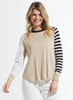 Zaket & Plover Zaket & Plover - Spots & Stripes Sweater - Crema available at The Good Life Boutique