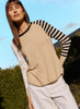 Zaket & Plover Zaket & Plover - Spots & Stripes Sweater - Crema available at The Good Life Boutique