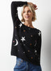 Zaket & Plover Zaket & Plover - Starry Night Sweater - Black available at The Good Life Boutique