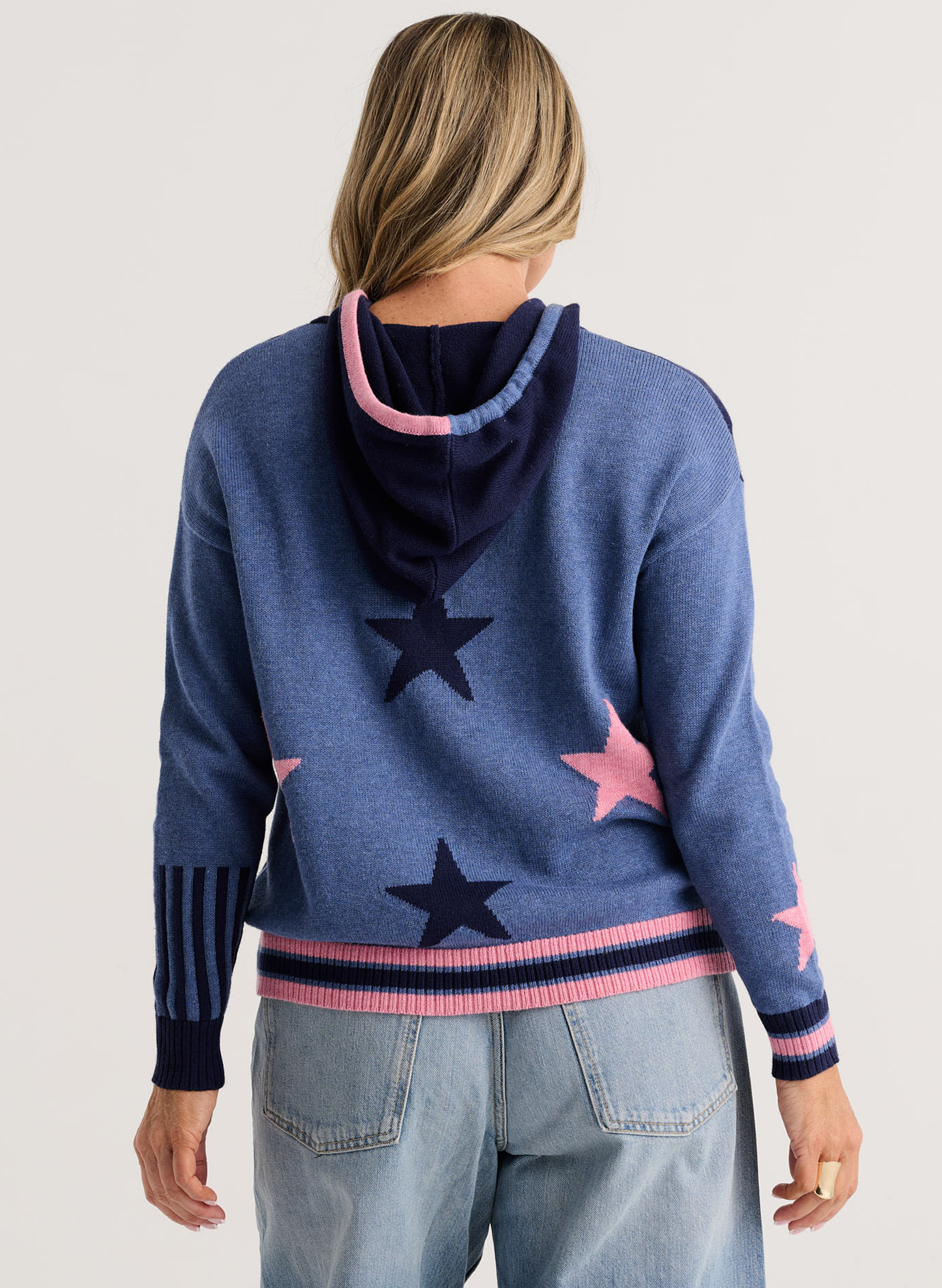 Zaket & Plover - Stars Zip-Up Hoodie - Ink