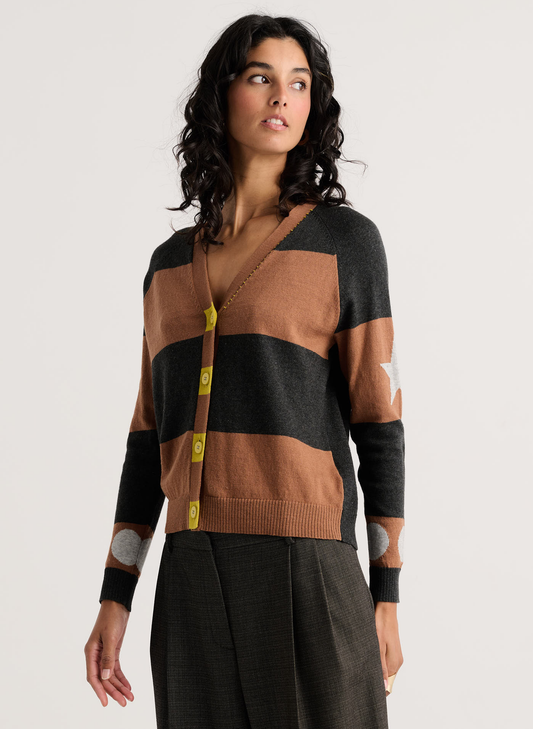 Zaket & Plover - Stars & Spots Cardi - Caramel