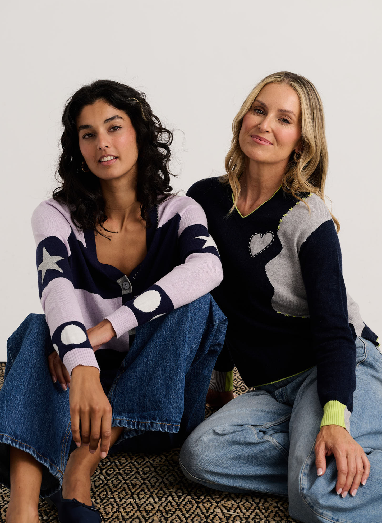 Zaket & Plover Zaket & Plover - Stars & Spots Cardi - Ink available at The Good Life Boutique