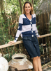 Zaket & Plover Zaket & Plover - Stars & Spots Cardi - Ink available at The Good Life Boutique