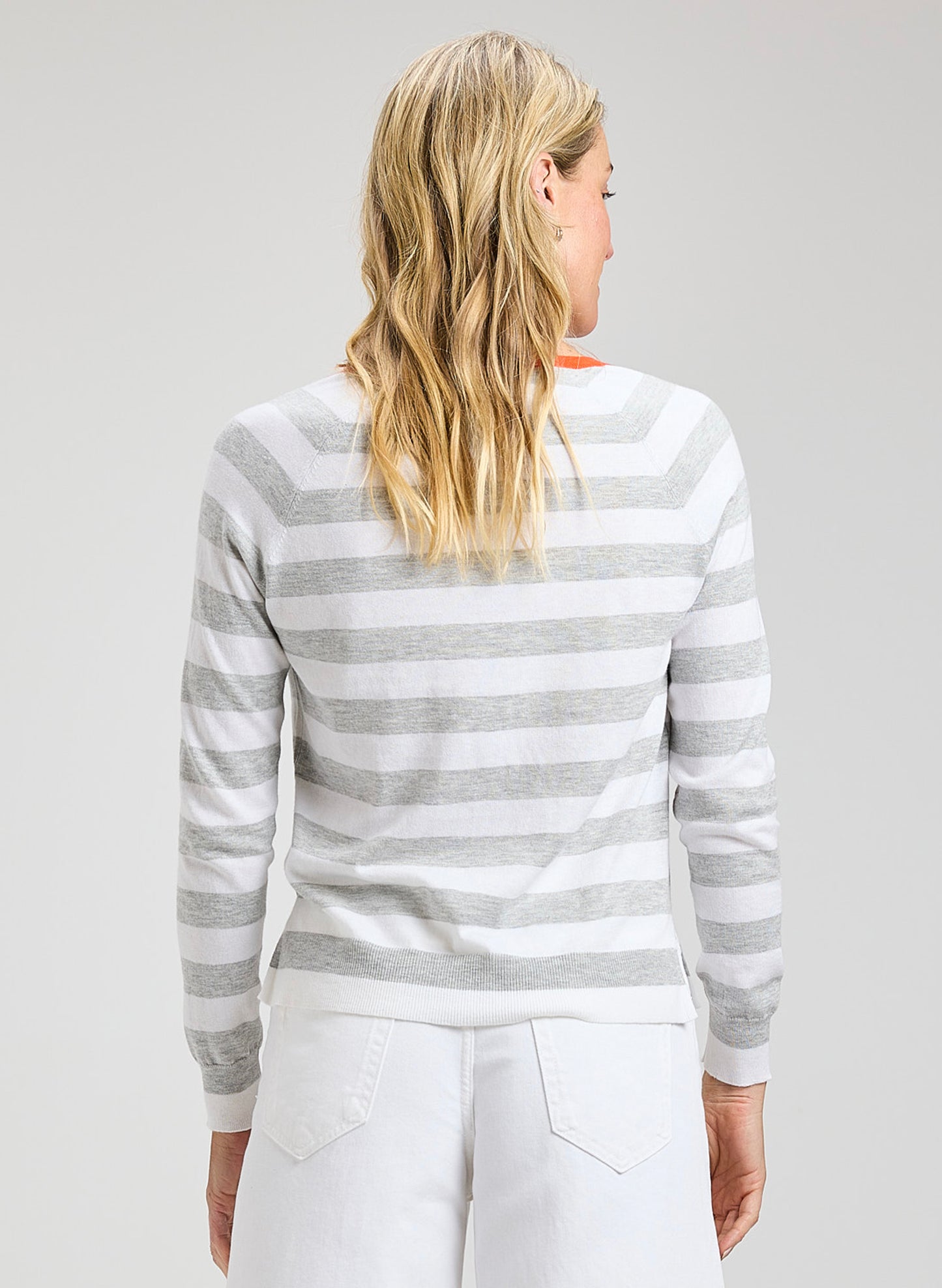 Zaket & Plover - Stripe Henley - White