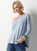 Zaket & Plover Zaket & Plover - Striped Curve Sweater - Jean available at The Good Life Boutique