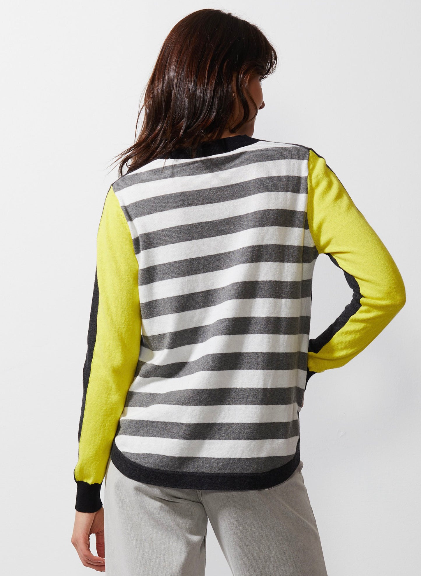 Zaket & Plover Zaket & Plover - Stripey Stardom Sweater - Charcoal available at The Good Life Boutique