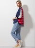 Zaket & Plover Zaket & Plover - Stripey Stardom Sweater - Denim available at The Good Life Boutique