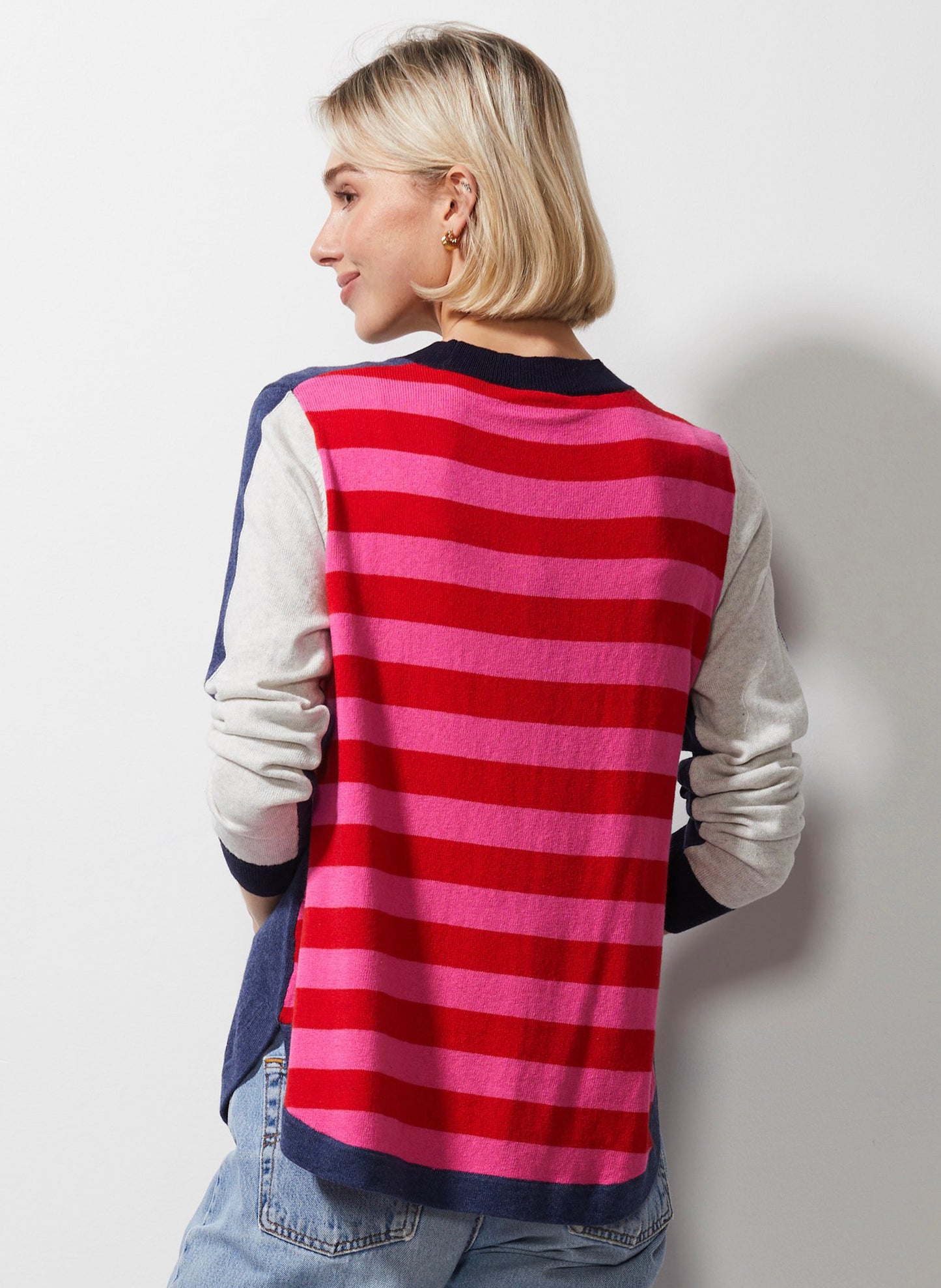 Zaket & Plover Zaket & Plover - Stripey Stardom Sweater - Denim available at The Good Life Boutique