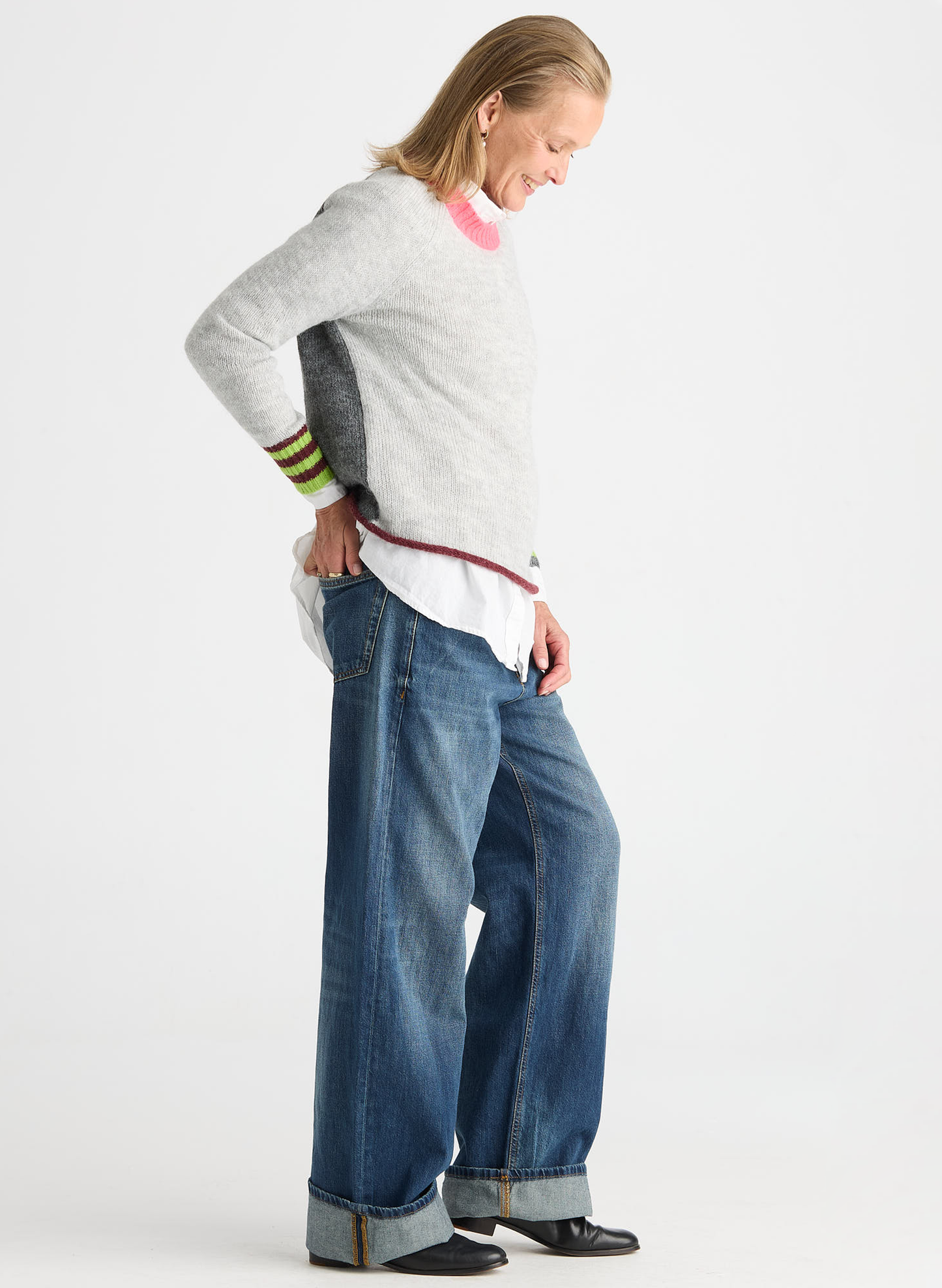 Zaket & Plover - Studio Pop Sweater - Light Marl