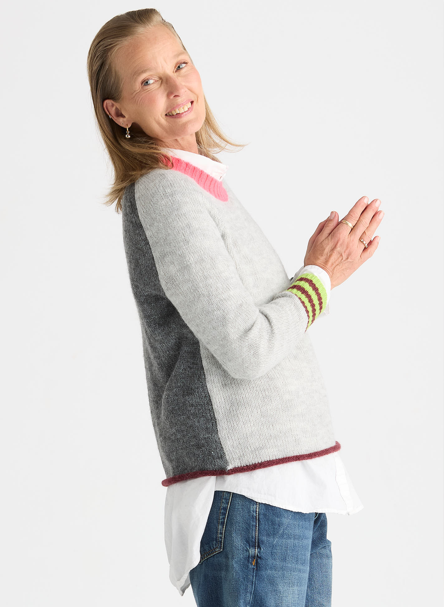 Zaket & Plover - Studio Pop Sweater - Light Marl