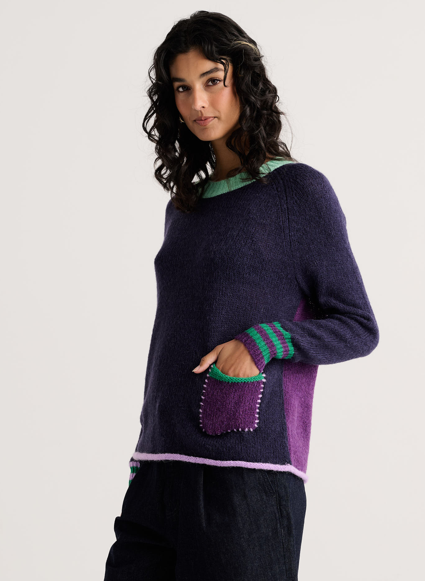 Zaket & Plover - Studio Pop Sweater - Navy