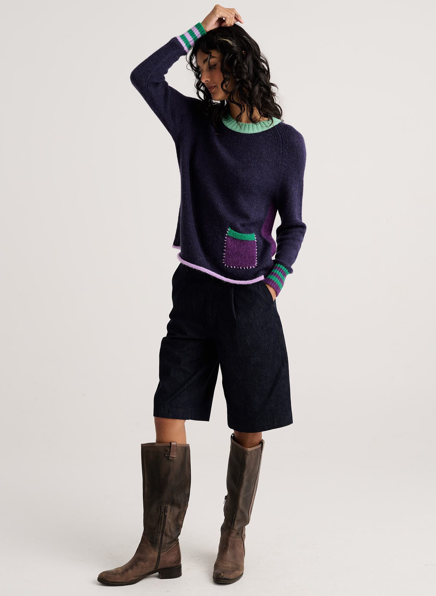 Zaket & Plover - Studio Pop Sweater - Navy
