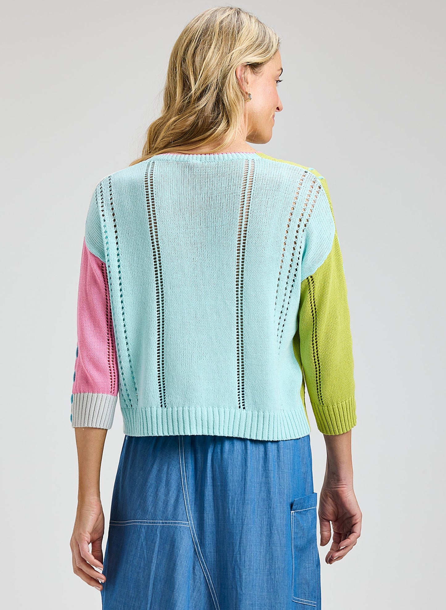 Zaket & Plover - Threaded Detail Cardi - Lime