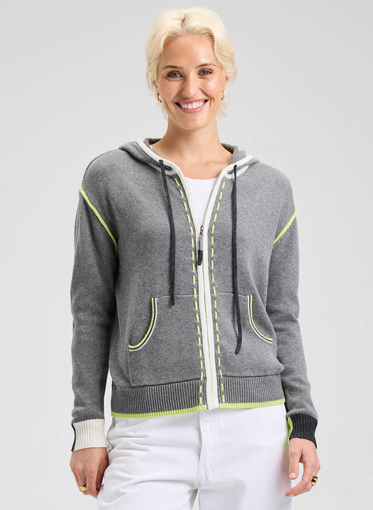 Zaket & Plover Zaket & Plover - Threaded Hoodie - Cloud available at The Good Life Boutique