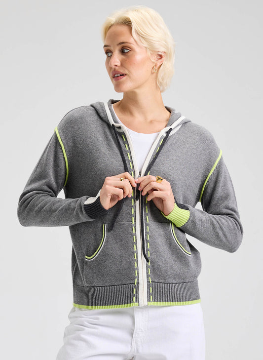 Zaket & Plover Zaket & Plover - Threaded Hoodie - Cloud available at The Good Life Boutique