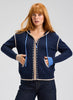 Zaket & Plover Zaket & Plover - Threaded Hoodie - DK Denim available at The Good Life Boutique
