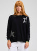 Zaket & Plover Zaket & Plover - Threaded Star Sweater - Black available at The Good Life Boutique