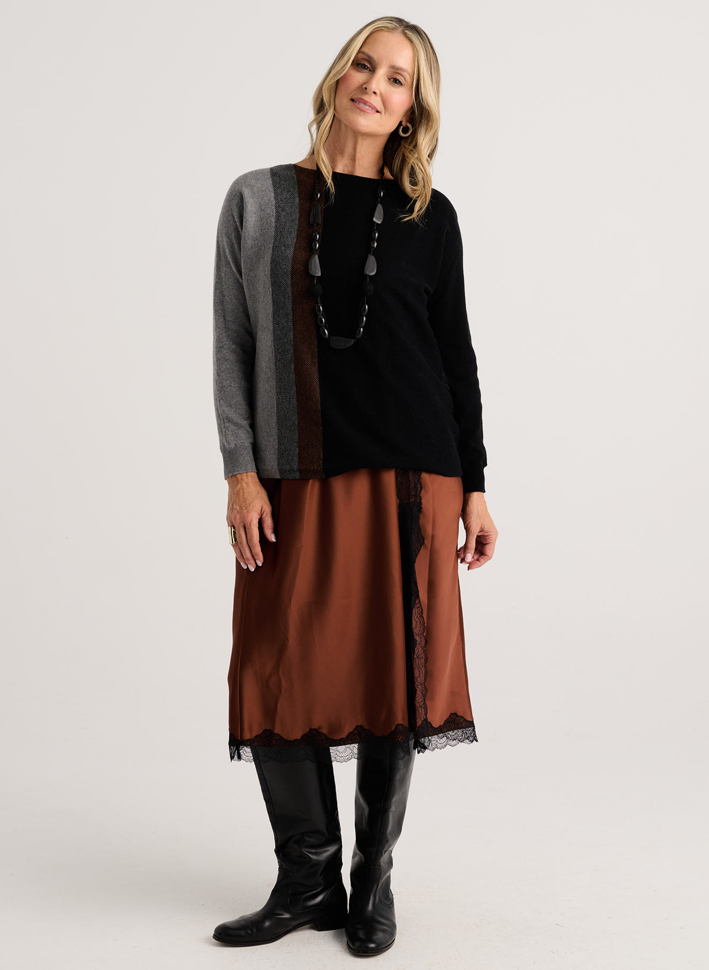 Zaket & Plover - Vertical Line Sweater - Black