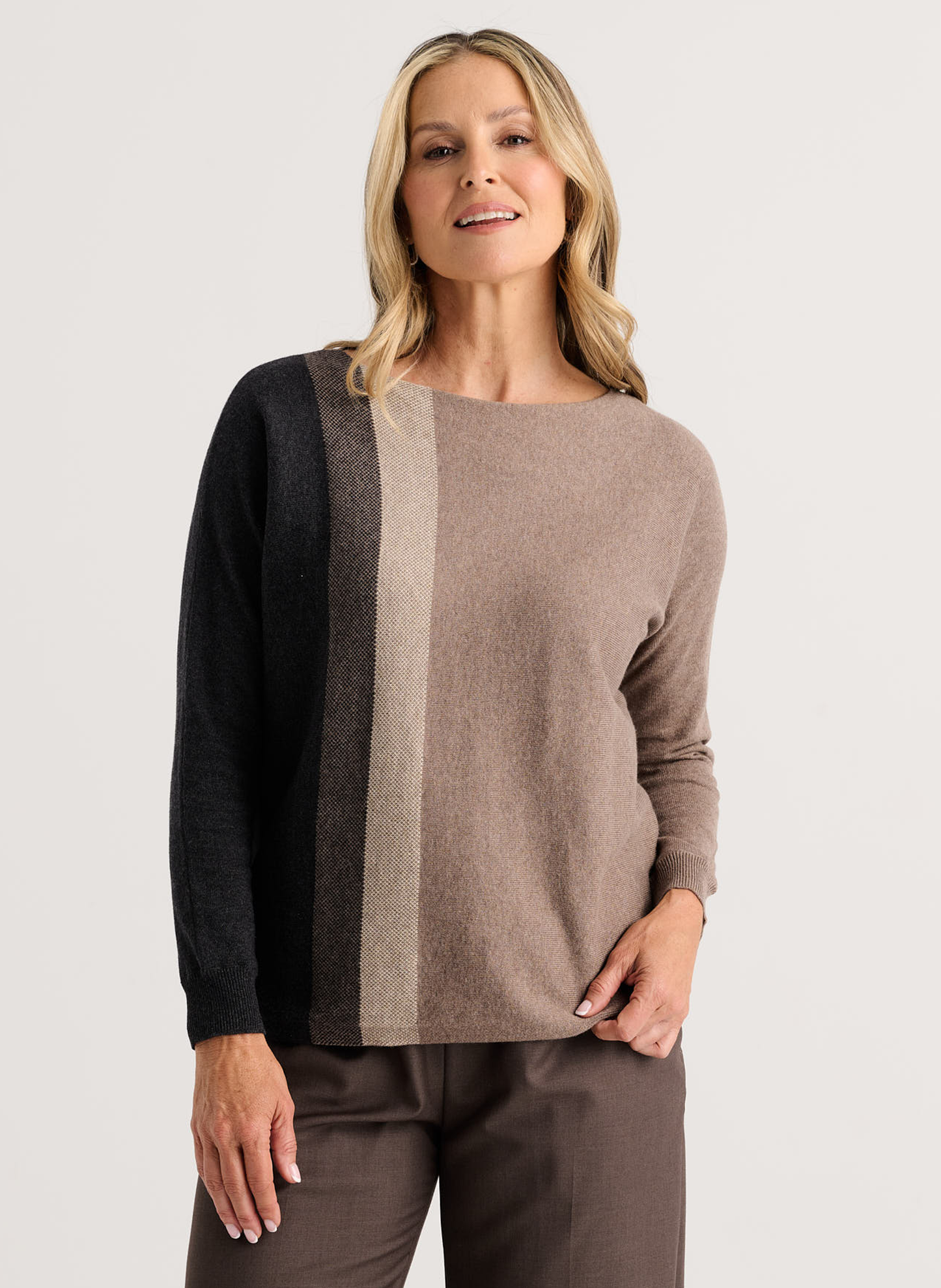 Zaket & Plover - Vertical Line Sweater - Walnut