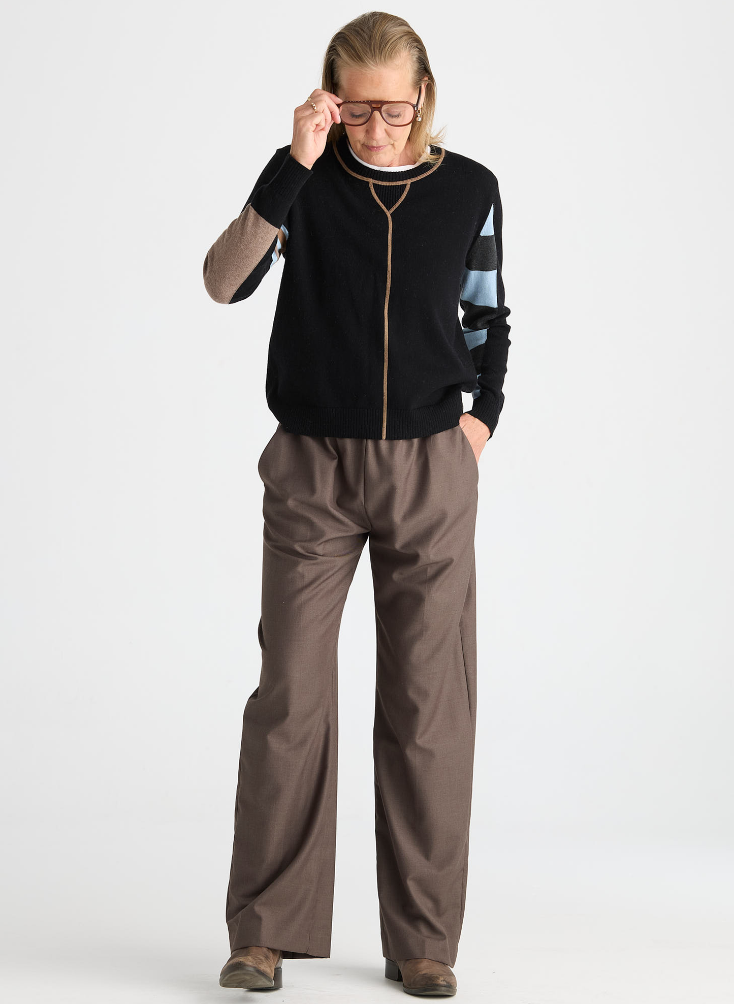 Zaket & Plover Zaket & Plover - Weekend Ease Sweater - Black available at The Good Life Boutique