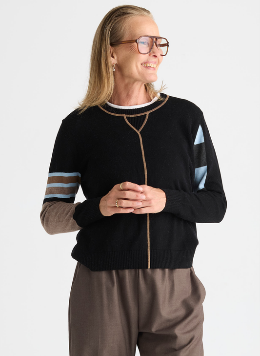 Zaket & Plover Zaket & Plover - Weekend Ease Sweater - Black available at The Good Life Boutique