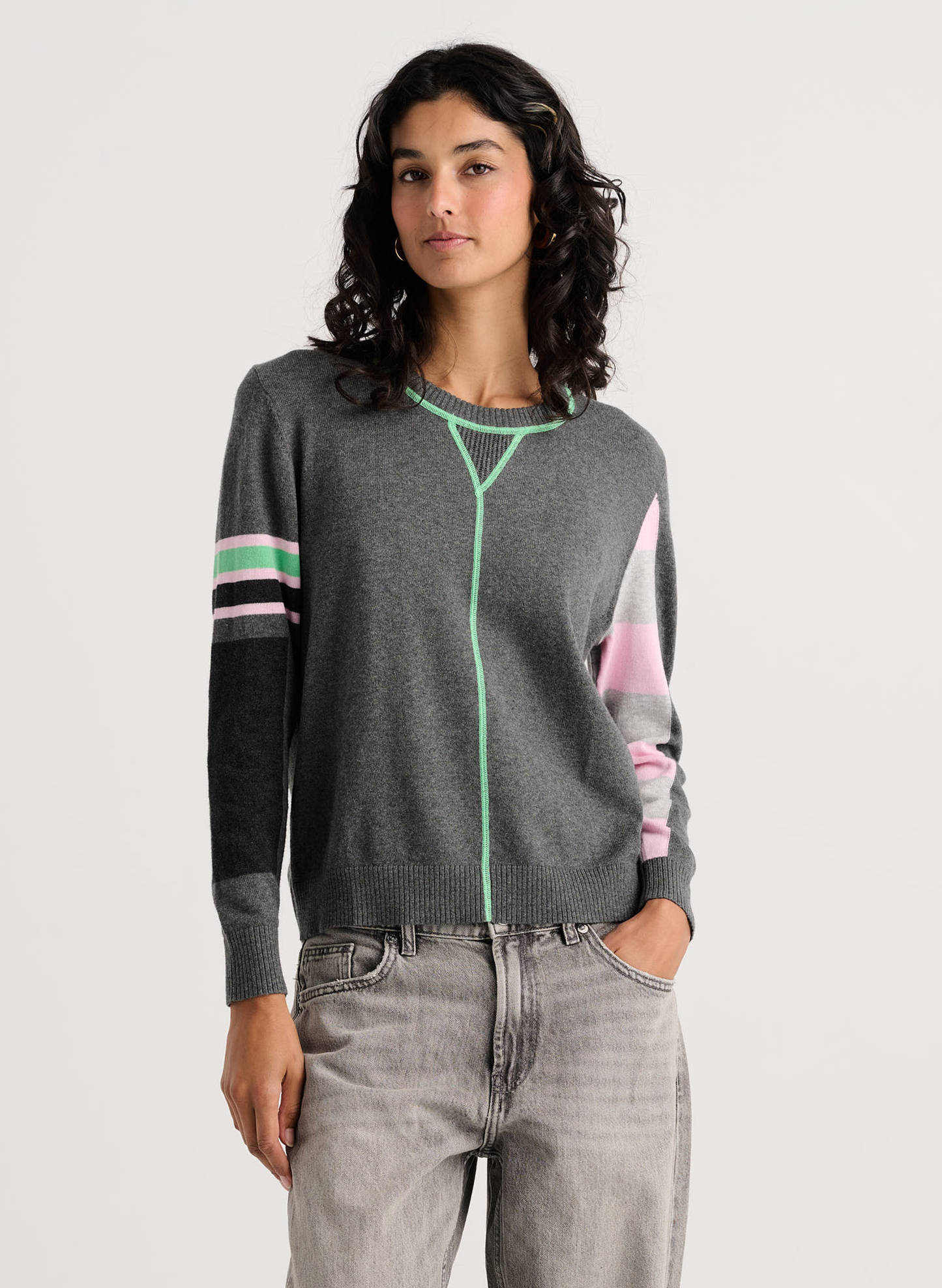 Zaket & Plover Zaket & Plover - Weekend Ease Sweater - Cloud available at The Good Life Boutique