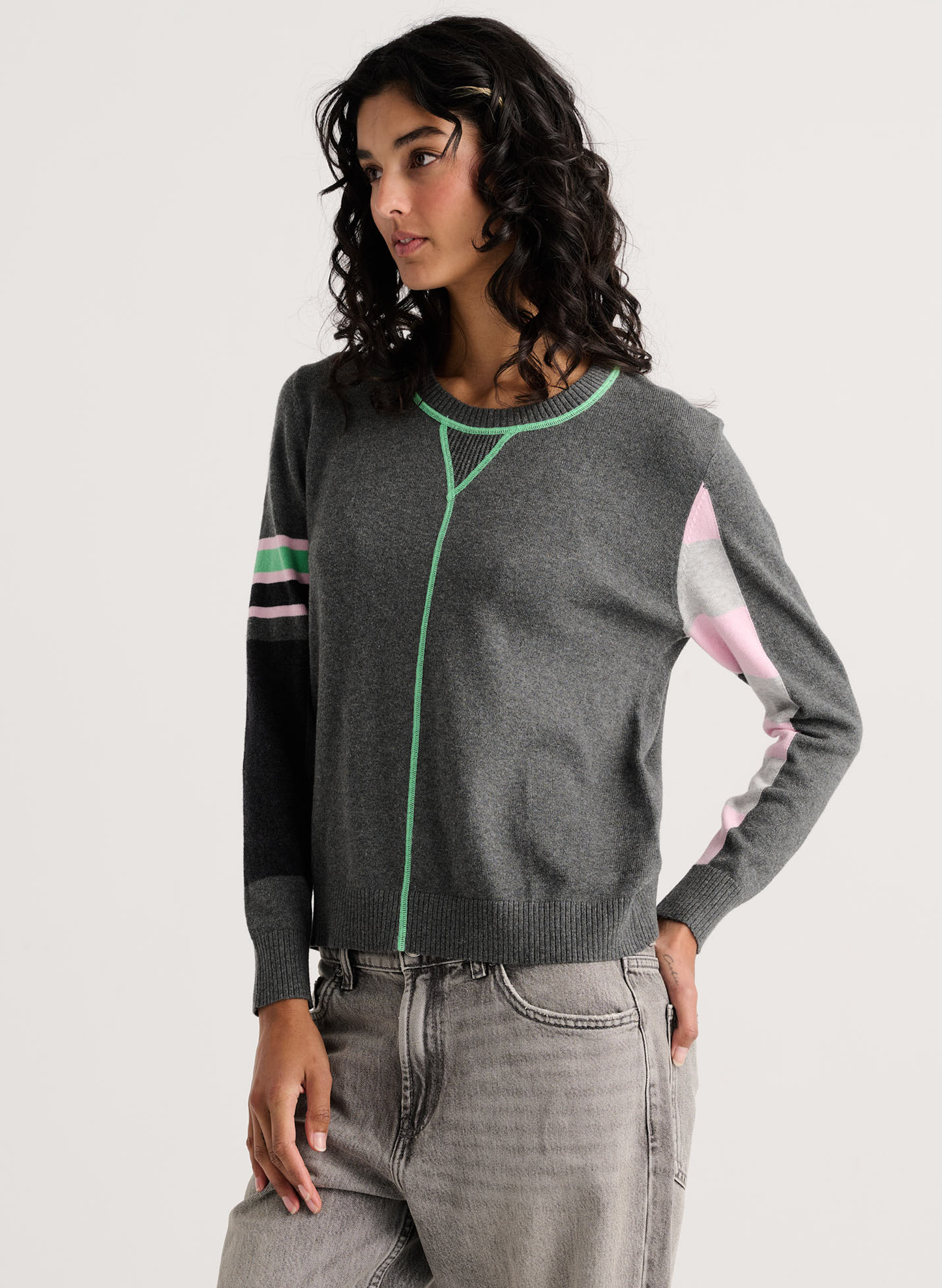 Zaket & Plover Zaket & Plover - Weekend Ease Sweater - Cloud available at The Good Life Boutique