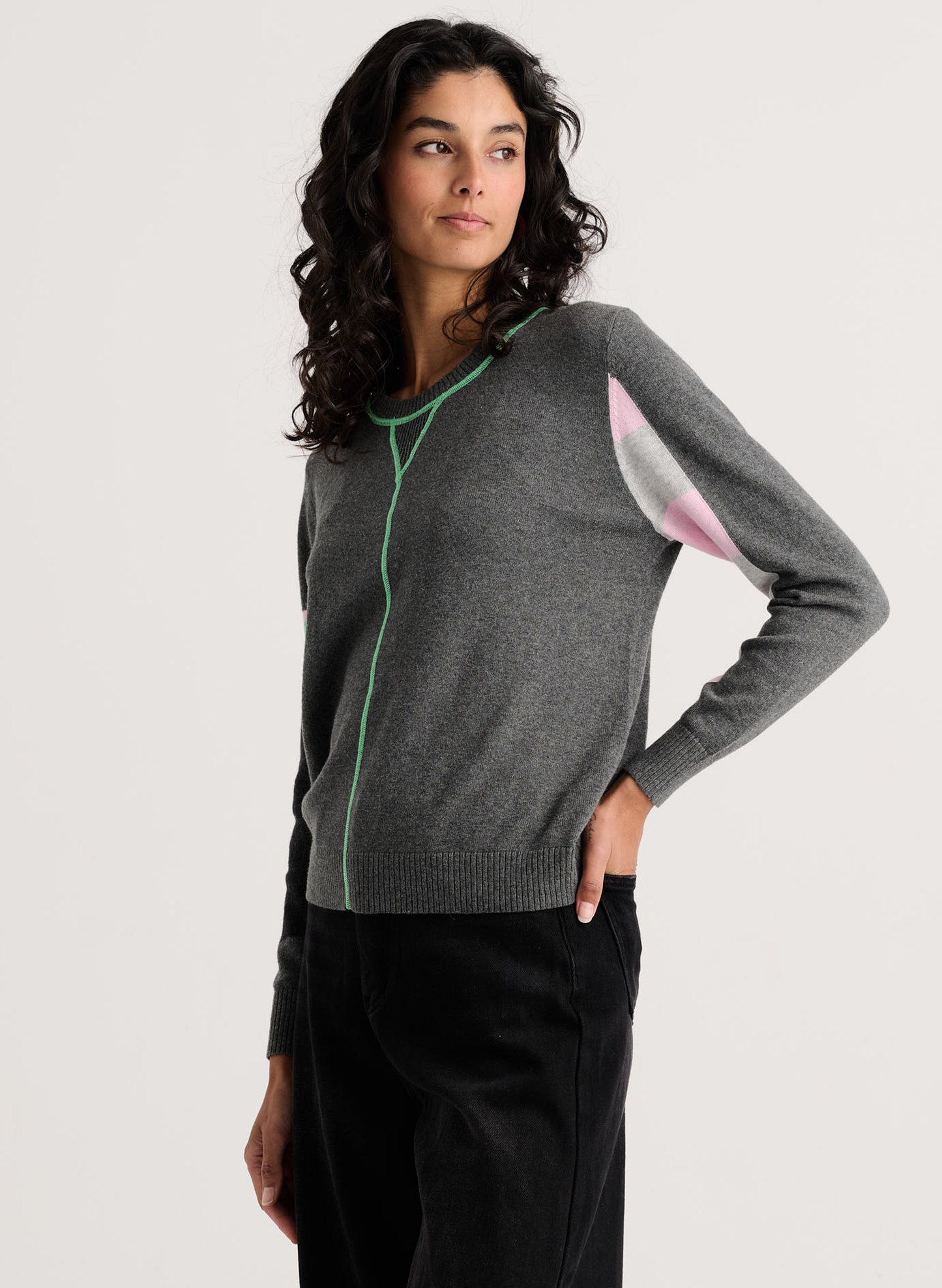 Zaket & Plover Zaket & Plover - Weekend Ease Sweater - Cloud available at The Good Life Boutique