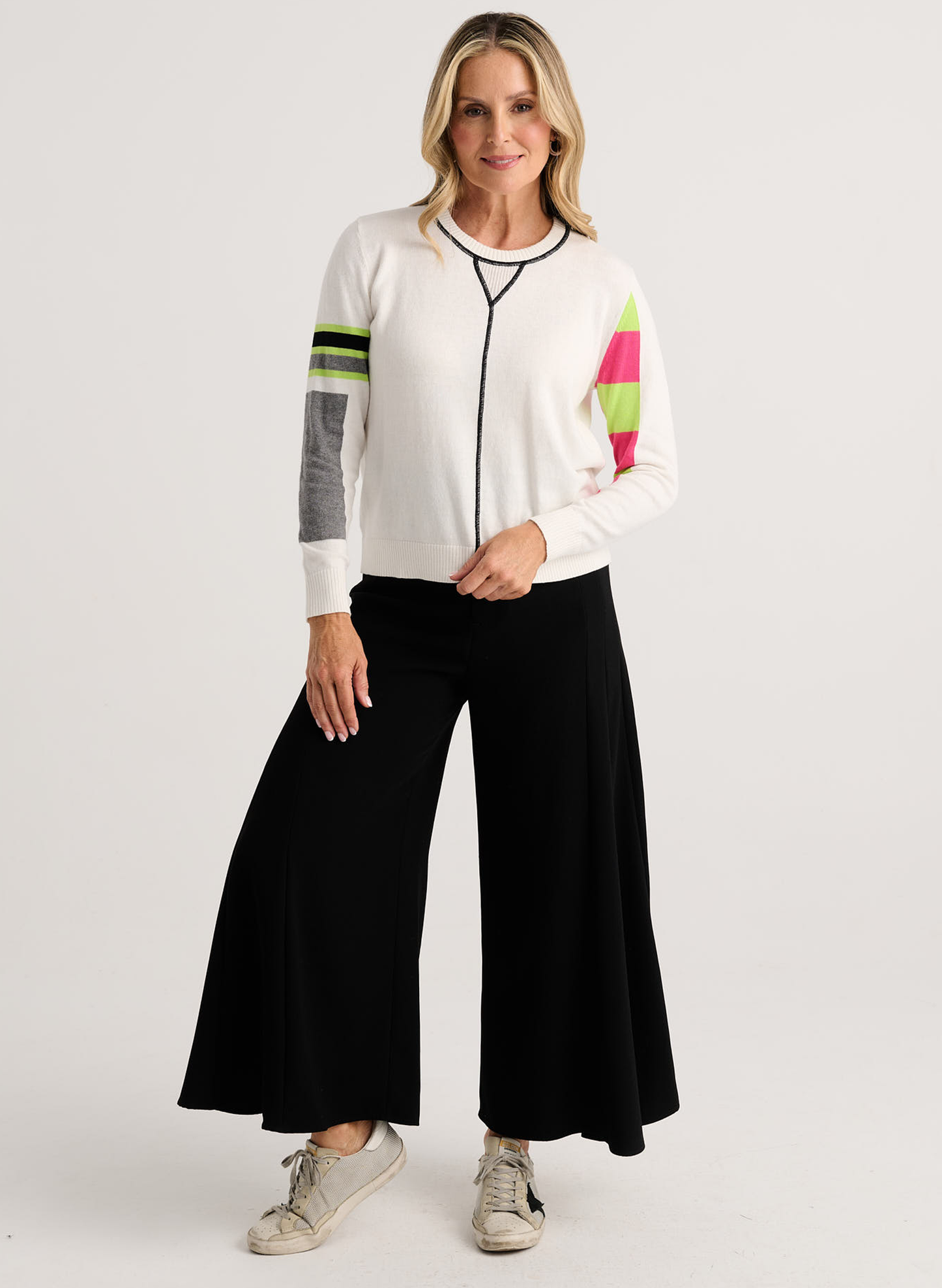 Zaket & Plover Zaket & Plover - Weekend Ease Sweater - White available at The Good Life Boutique