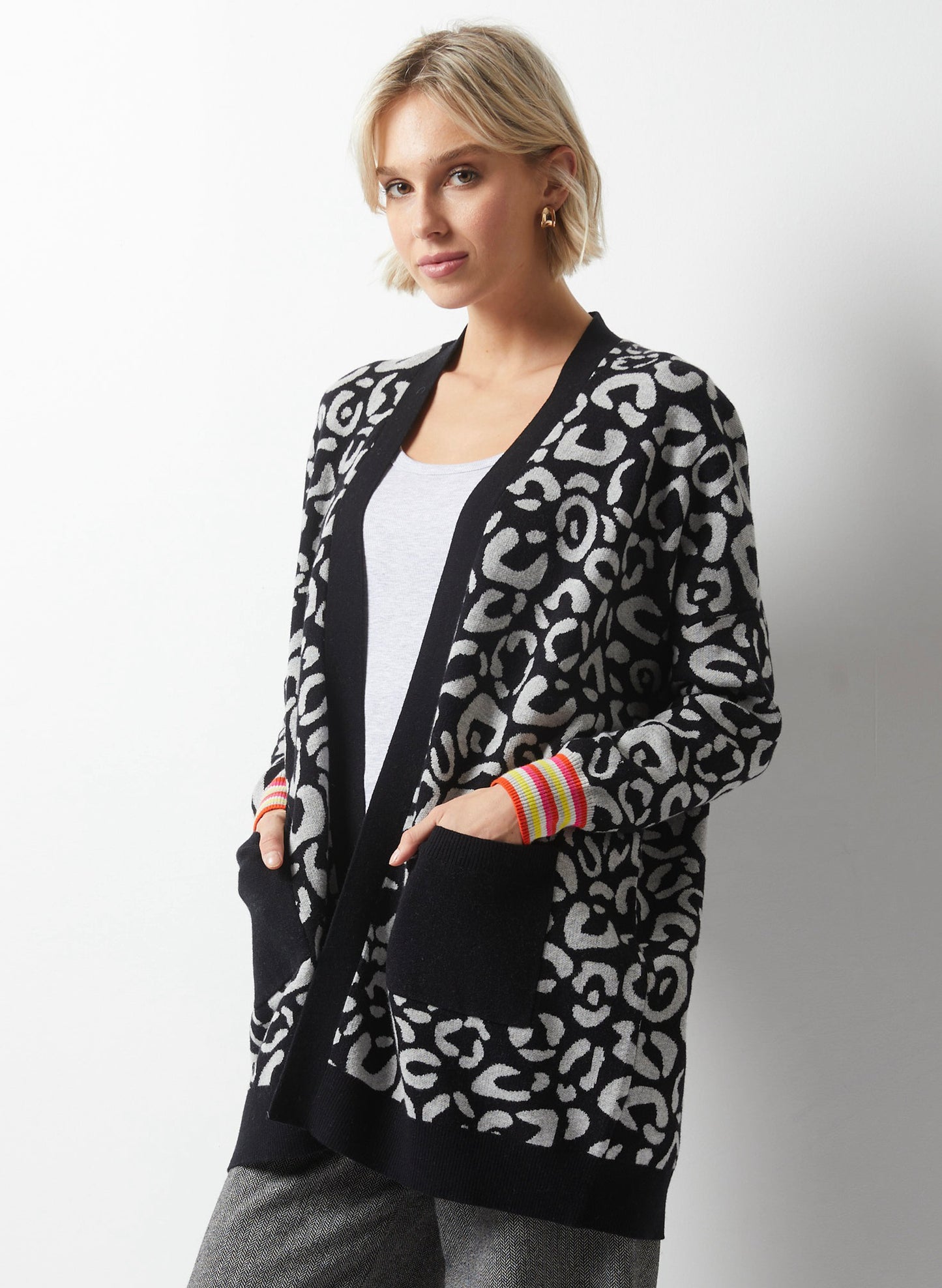 Zaket & Plover Zaket & Plover - Wild Side Cardigan - Black available at The Good Life Boutique