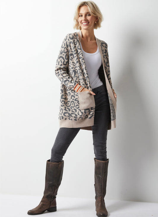 Zaket & Plover Zaket & Plover - Wild Side Cardi - Cookie available at The Good Life Boutique