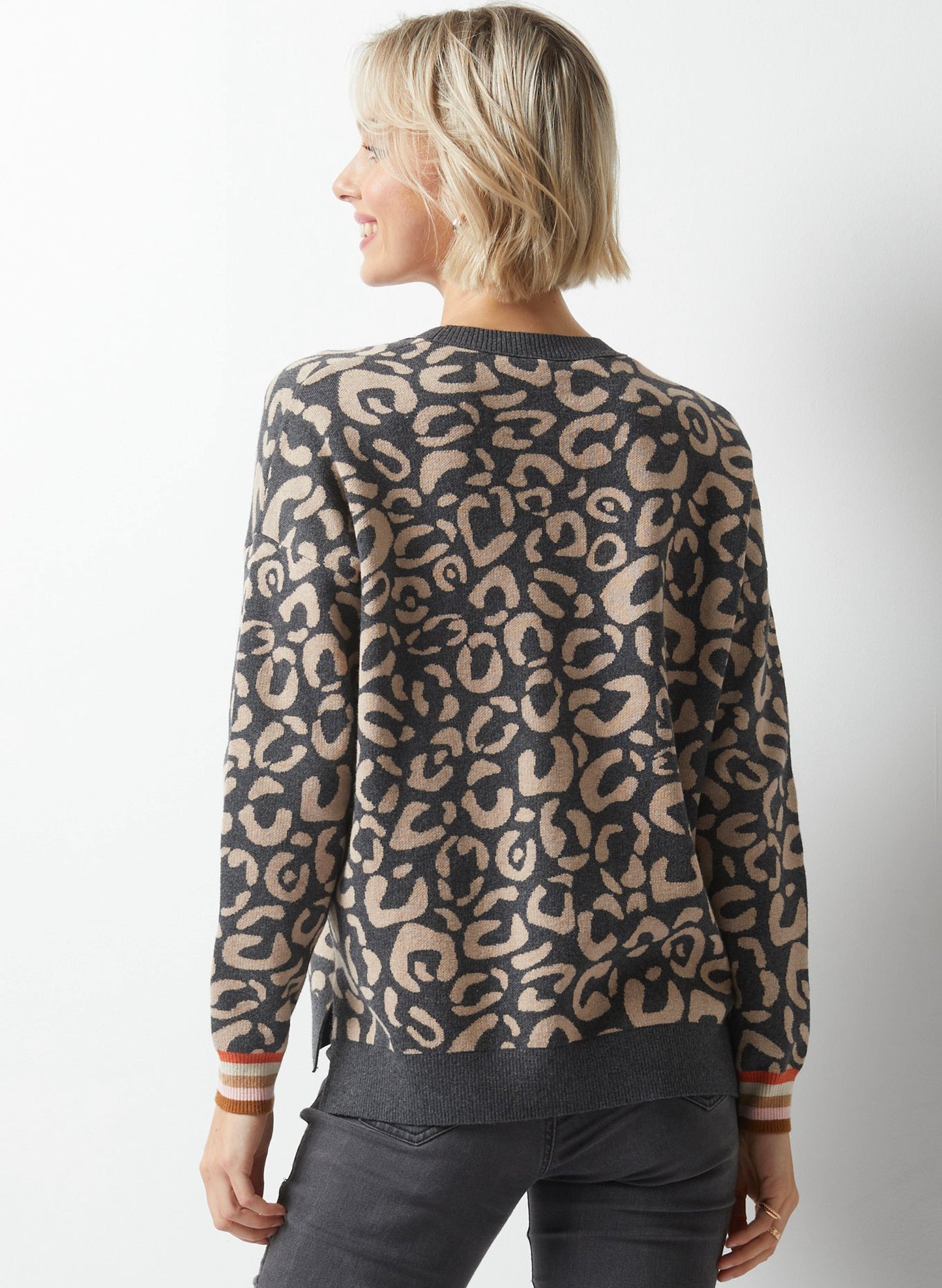 Zaket & Plover Zaket & Plover - Wild Side Sweater - Charcoal available at The Good Life Boutique