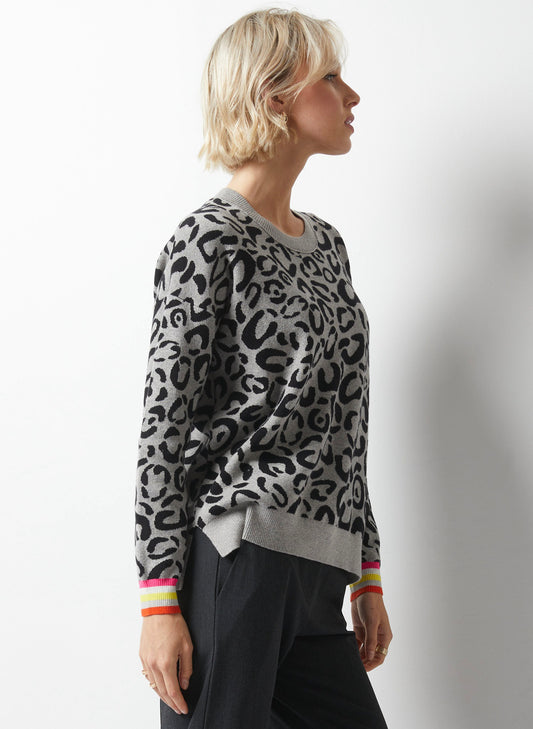 Zaket & Plover Zaket & Plover - Wild Side Sweater - Grey available at The Good Life Boutique