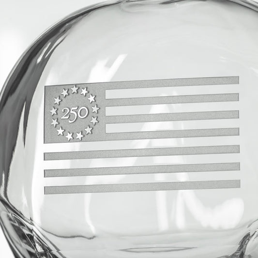 Rolf Glass America250 Betsy Ross Flag 23oz Whiskey Decanter available at The Good Life Boutique