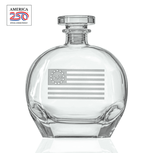 Rolf Glass America250 Betsy Ross Flag 23oz Whiskey Decanter available at The Good Life Boutique