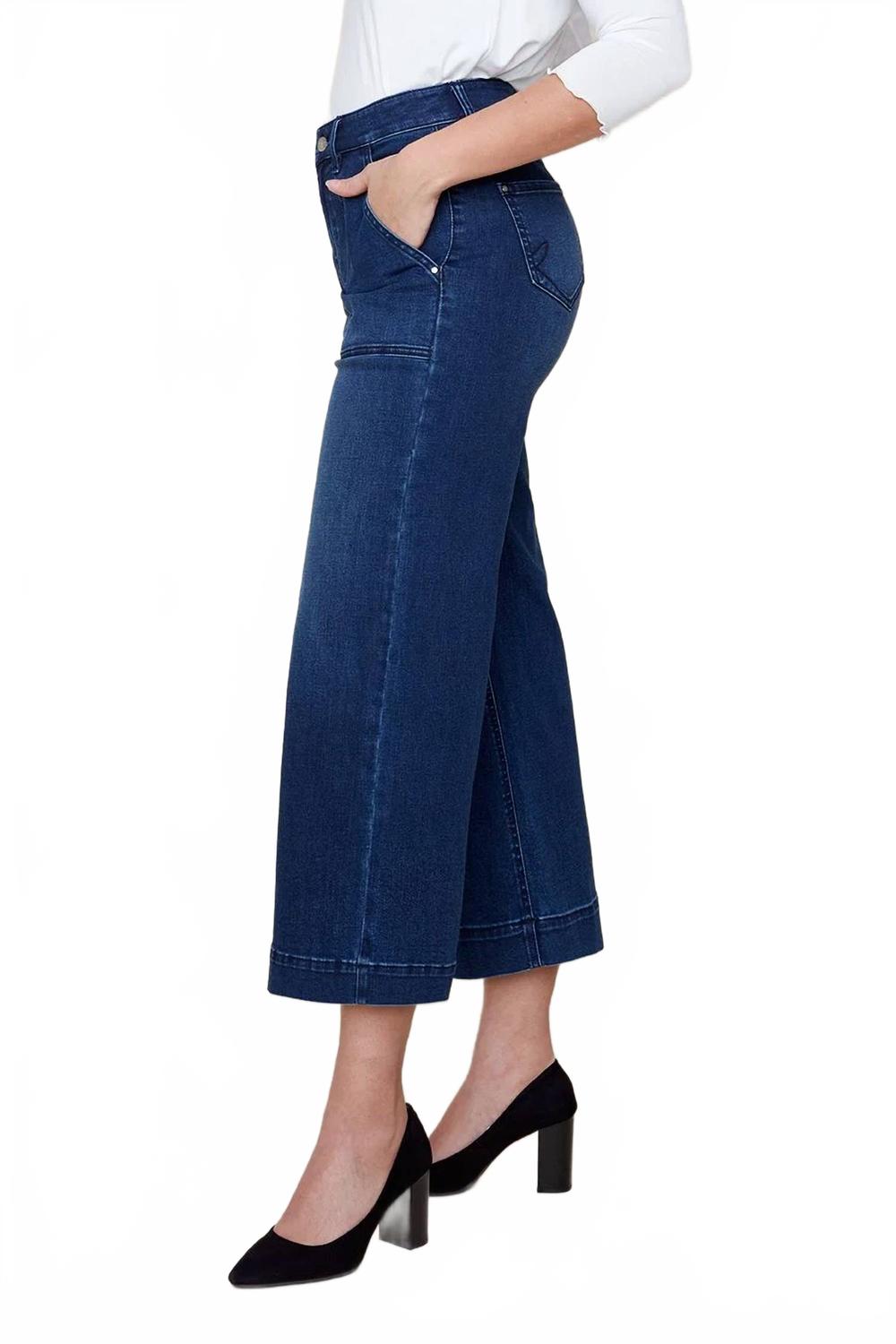 Renuar Collection Renuar - Woven Pant - Indigo available at The Good Life Boutique