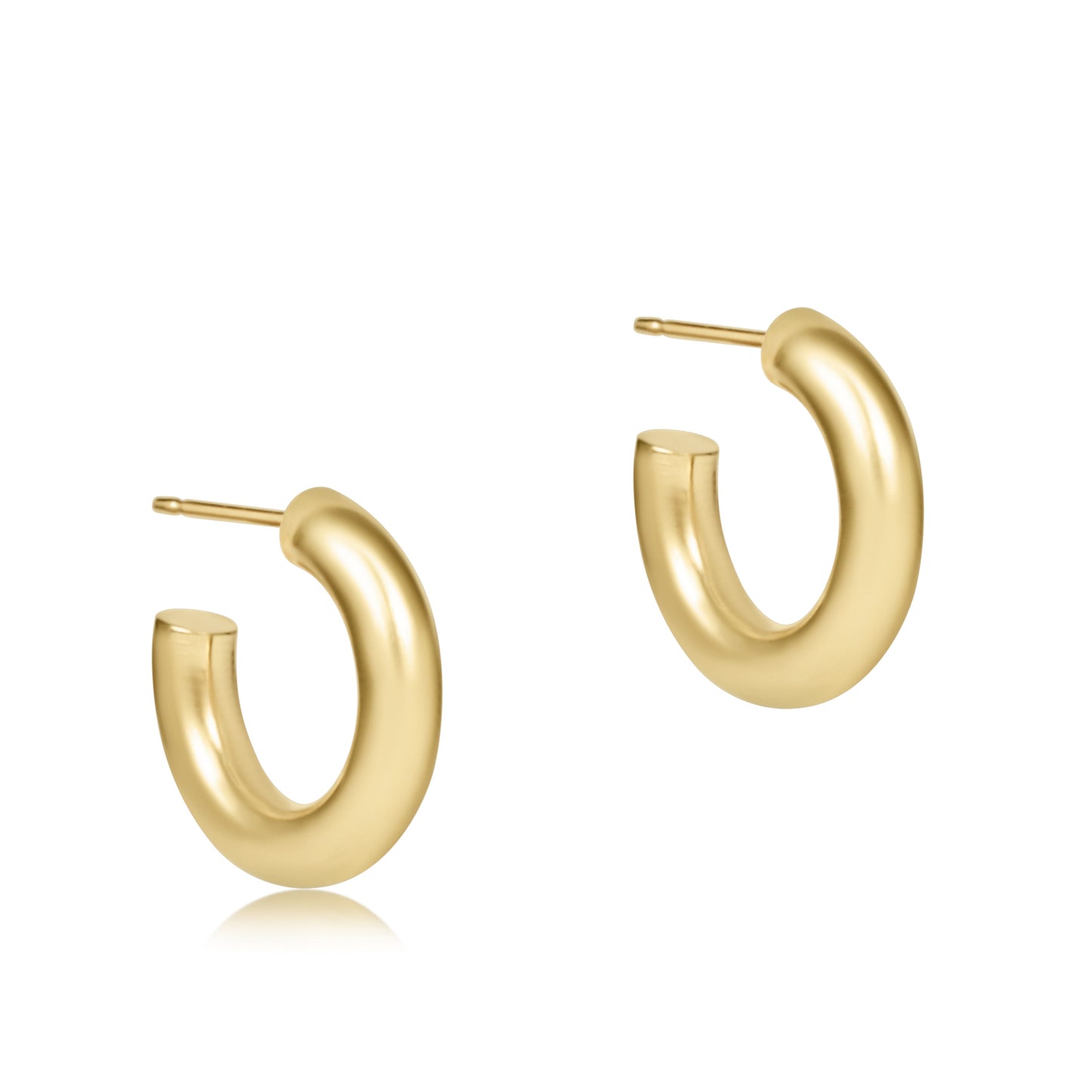enewton design Enewton - Round Gold 0.5" Post Hoop - 4mm - Smooth available at The Good Life Boutique