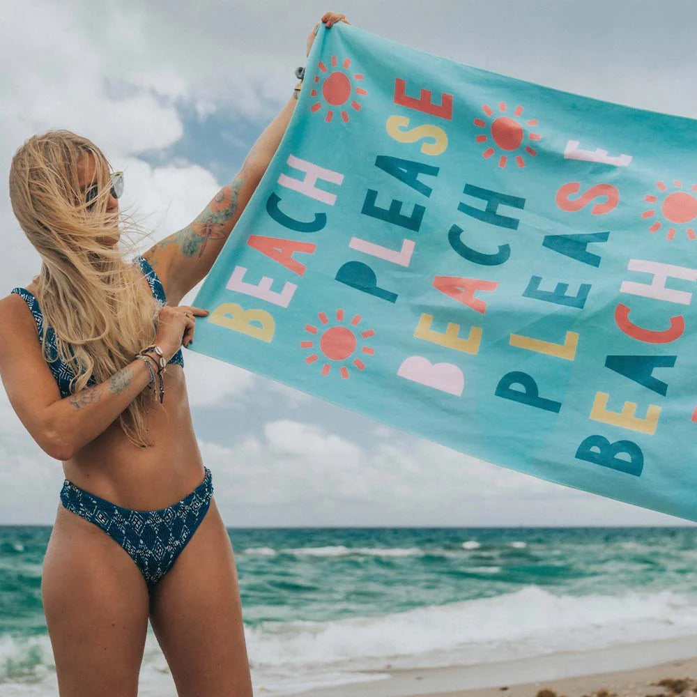 Katydid Beach Please Repeat Quick Dry Beach Towel available at The Good Life Boutique