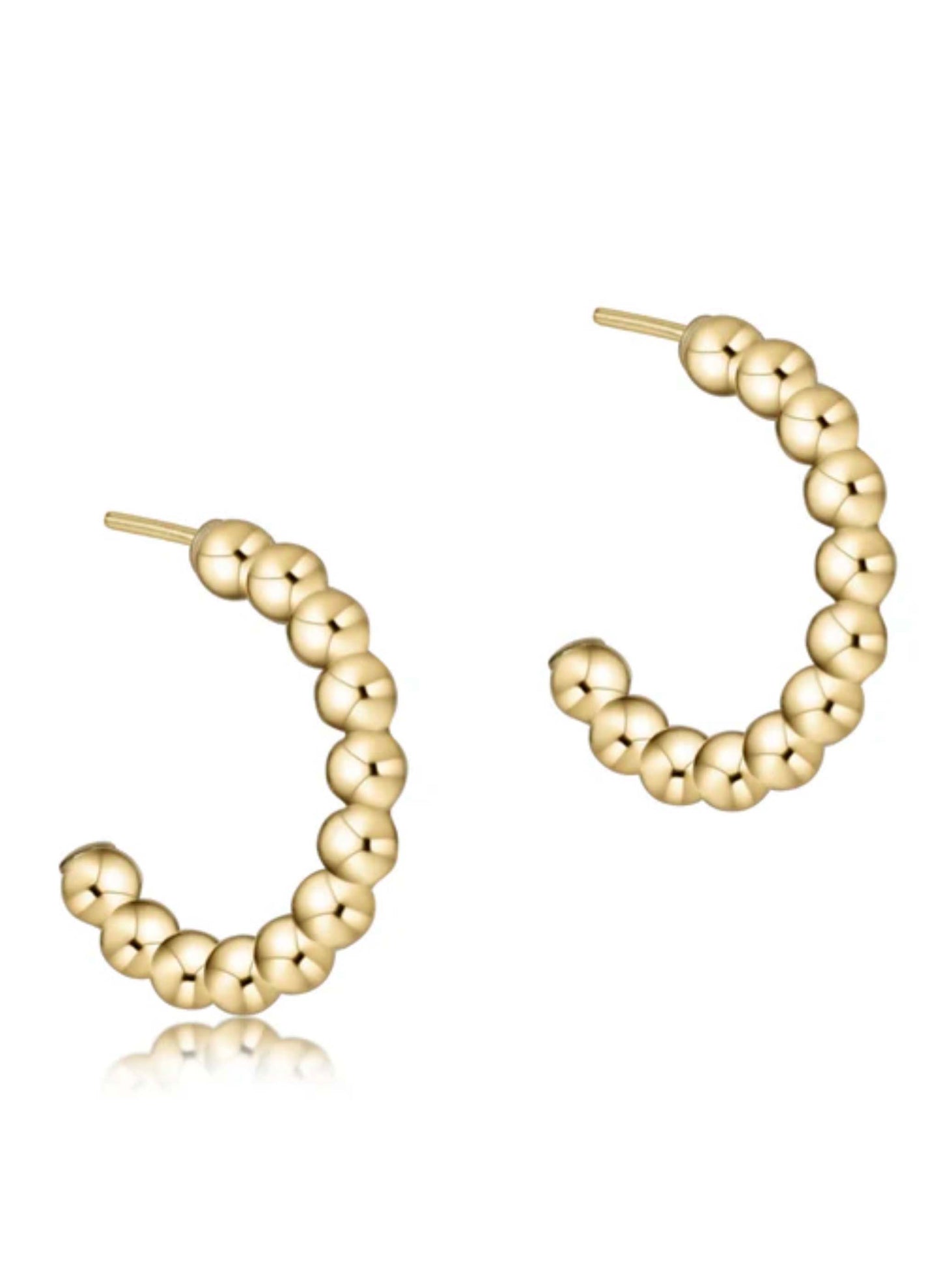 enewton design Enewton - Beaded Classic 1" Post Hoop - 3mm Gold available at The Good Life Boutique