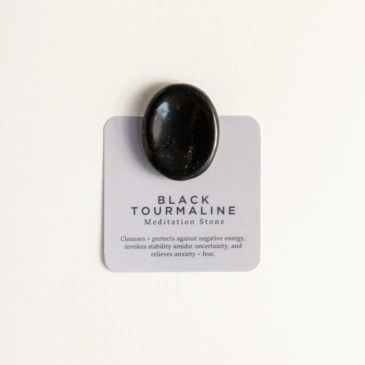 Slow North Black Tourmaline - Meditation Stone available at The Good Life Boutique