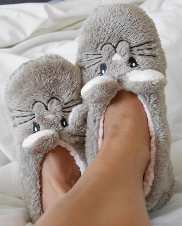 Faceplant Dreams Bunny Footsie - Grey available at The Good Life Boutique