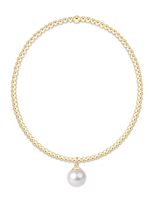 enewton design Enewton - Classic Gold 2mm Bracelet - Classic Pearl 8mm Charm available at The Good Life Boutique