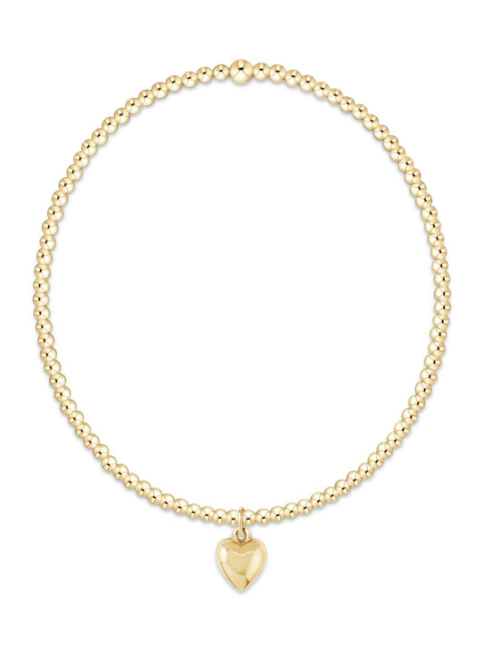 enewton design Enewton - Classic Gold 2mm Bracelet - Love Plush Small Gold Charm available at The Good Life Boutique