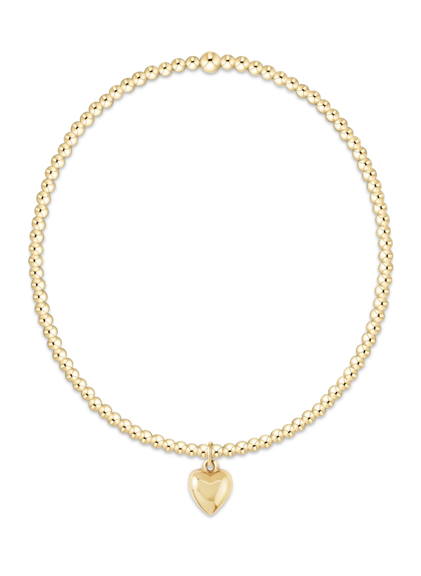 enewton design Enewton - Classic Gold 2mm Bracelet - Love Plush Small Gold Charm available at The Good Life Boutique