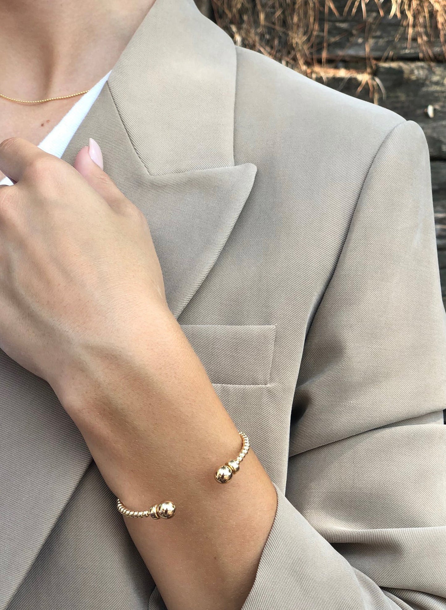 Enewton - Classic Gold 3mm Bead Cuff - Gold